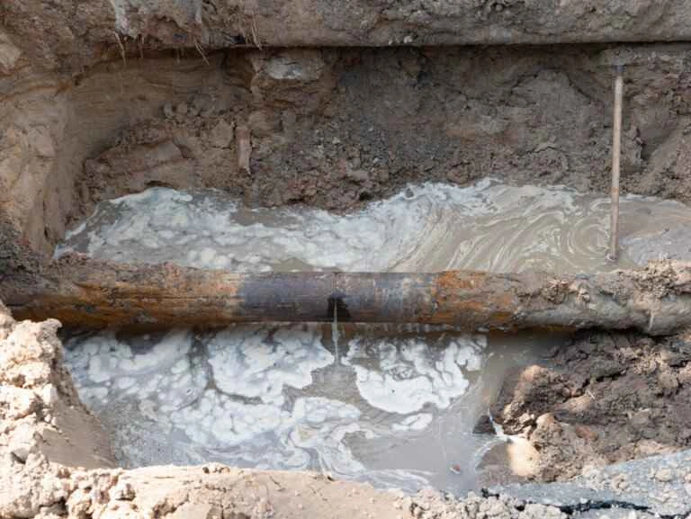 busted sewer line